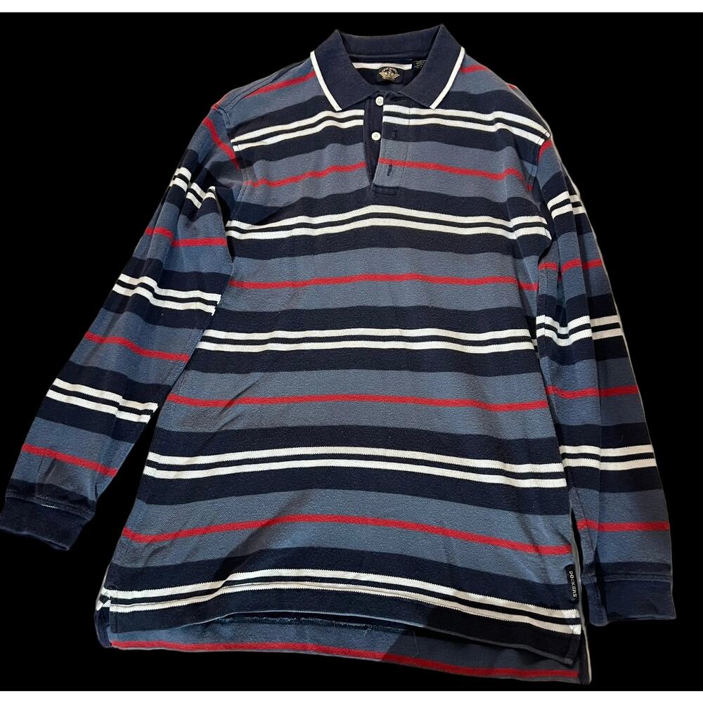 Dockers Striped Long Sleeve Polo S